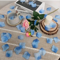 2000 Rose Petals Artificial Flower Petals Fake Silk Gradient Blue Wedding Romant