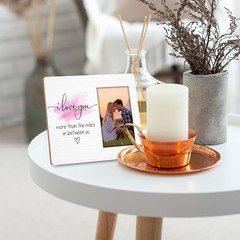 Romantic Long Distance Relationship Picture Frame 4″x6″-I Love You More Than