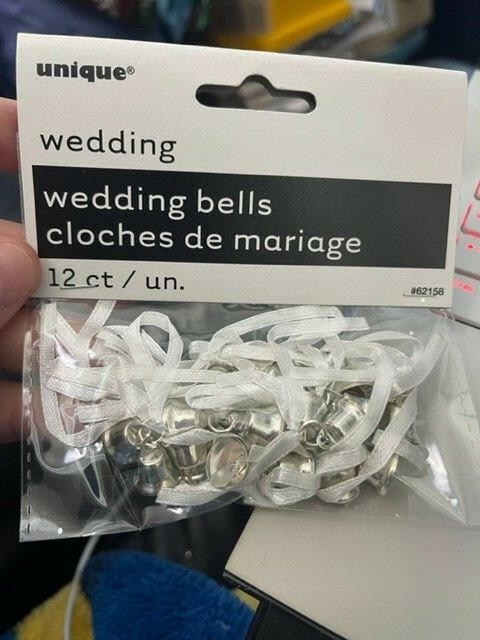 Unique Wedding Bells Silver Confetti 12ct Decorations New!!!