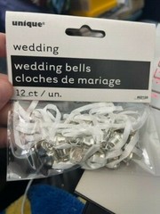 Unique Wedding Bells Silver Confetti 12ct Decorations New!!!
