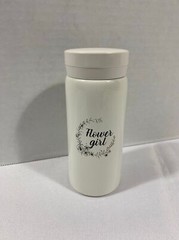 Handmade laser engraved double insulated flower girl 200ml flask NIB hot & cold