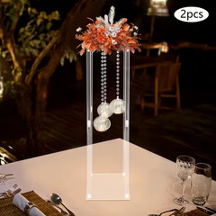 31.5 In. X 7.8 In. Rectangular Acrylic Decorative Stand Wedding Centerpieces wit