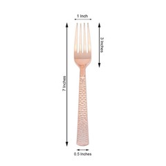 24 ROSE GOLD Elegant Designer Disposable Forks Wedding Catering Party Tableware