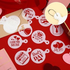 36 Pieces Reusable Mother’s Day Father’s Day Cookie Cake Stencils Templates M…