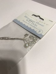Victoria Lynn Rhinestone Flower Wire Picks 6pc New