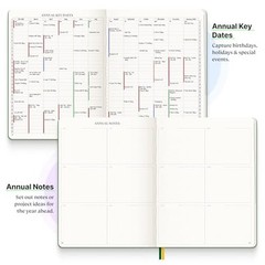 Purpose Planner Notebook B5 7.5”x9.8” Undated Planner 2025 B5 Hardcover Black