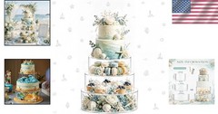 Clear Fillable Cake Stand Set for Parties, 3 Sizes