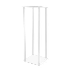 10Pcs Acrylic Clear Vase, 7.9×7.9×23.6In Rectangular Flower Display Stand,