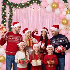 2 Pack Tinsel Backdrop Pastel Pink for Birthday Party