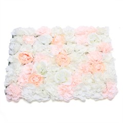 5pcs Pale Pinkish Gray Silk Artificial Flower Wall Panels 60 × 40 Cm Backdrop