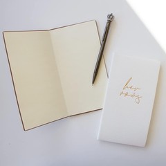 Premium Leather Vow Books His and Hers Booklet – Wedding Stuff & Brown/White