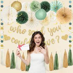 Farewell Party Decorations Women Men, Gold Glitter Who Said You Could Leave Bann