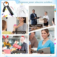 36 Pcs Employee Appreciation Gifts Thank You Coworker Keychain Gifts Black