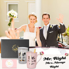 Bridal Shower Gifts for Newlyweds, Engagement Gifts for Couples – 14Oz Ceramic M