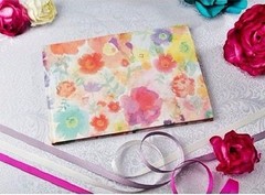 NIB David Tutera WEDDING or PARTY GUEST BOOK Garden Romance Watercolor Florals