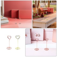 20Pcs Assorted Color Stable Metal Place Card Holders Reusable Table Stand Clips