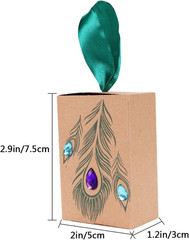 50pcs Suitcase Candy Boxes, Party Favor Candy Box, Vintage Kraft Paper Gift Bag