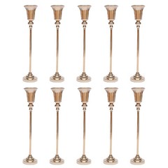 10Pcs Versatile Metal Wedding Centerpieces Vase Metal Trumpet Vase for Wedding
