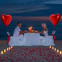 4 Pieces 32 Inches Large Heart Shaped Balloons Huge Red Foil Balloons