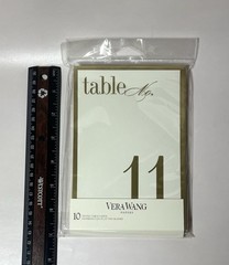 Vera Wang Fine Papers Gold Bordered Tented Table Cards 1-20 NEW
