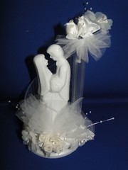 New Vintage Wilton «Splendid» Wedding CakeTop, white porcelain 117-506