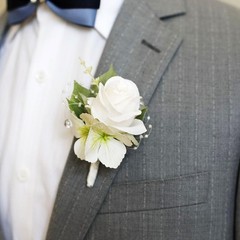 Wedding Flower Boutonniere Groom Rose Buttonholes Prom Suit Decoration for Me…