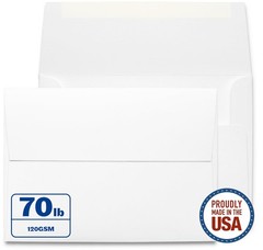 28lb/70lb Bright White A9 Envelopes (5 3/4″ x 8 3/4″) – 25 25 Pack,