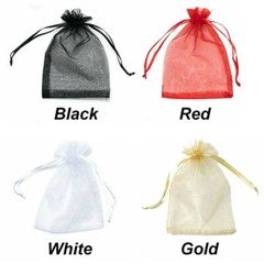 100x Organza Bag Sheer Bags Jewellery Wedding Candy Packaging