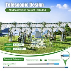 10’x50′ Backdrop Stand Pipe Kit,Background Support System Curtain Frame HOT NEW！