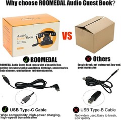 ROOMEDAL Audio Guest Book Wedding Phone,Vintage Voice Message Recorder Telephone
