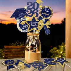 Graduation Party Centerpieces Decorations for Tables Class 30pcs, Navy Blue