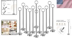 Versatile Table Sign Stands – Silver, Pack of 12