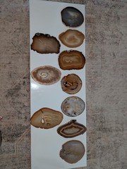 Agate Wedding Table Numbers Set Polished Finish Mixed Colors Centerpiece