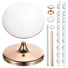 Metal Cake Stand with Crystal Pendants for Wedding Birthday Gold 12 x 7Inch