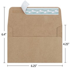 Eupako A4 Brown Photo Envelopes 4×6, 100 Pack (4.25×6.25 Inches),