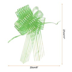 5pcs 8 Inch Organza Large Pull Bows Gift Wrapping Bows Ribbon Fruit Green