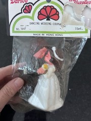 Vintage Darice Dancing Plastic Wedding Couple Cake Topper Figurine Hong Kong NIP