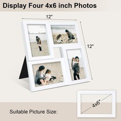 4×6 Picture Frames Collage 1 Pack, 4 Opening Multi Family Photo Collage Frame…