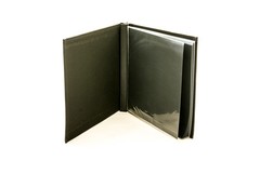 Photo Booth Scrapbook, 12×12 leather album Photo Booth album, 25 black pages