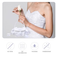 1PC Storage Holder Girl Basket Wedding Supply Lace Wedding Basket