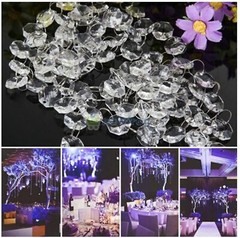 30pcs Style1 Acrylic Crystal Beads Garland Chandelier Hanging Ornaments for W…