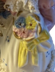 Vintage 6” Kitschy Bride & Groom Mouse Ceramic Wedding Cake Topper /1950’s-70’s