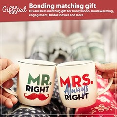 Mr Right Mrs Always Right Coffee Mugs Gifts Ideas for Couples, Colorful