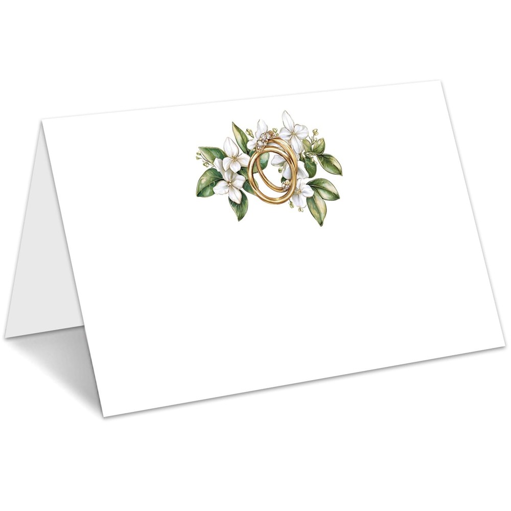 25 Pack Floral Wedding Place Cards Name Tented Food Setting Anniversary 03