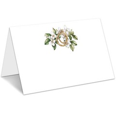 25 Pack Floral Wedding Place Cards Name Tented Food Setting Anniversary 03