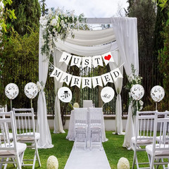 Just Married Decorations JUST MARRIED Wedding Party Decoration Car Decor White a