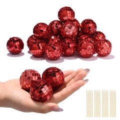 Yescom 20PCS 1.6″ Small Disco Ball Mirror Mini Hanging for Events Wedding Party