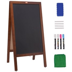 A Frame Chalkboard Sign, Double-Sided Sidewalk Signs, Freestanding Vintage Woode