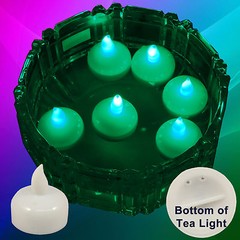 USA SELLER 12 pcs LED Green Floating Tealight Candle Wedding Party Flameless