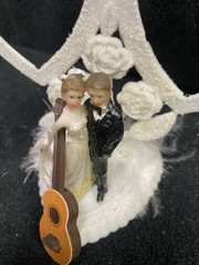 Acoustic Guitar Music Wedding Country Western Band Cake Topper Groom Top Bride